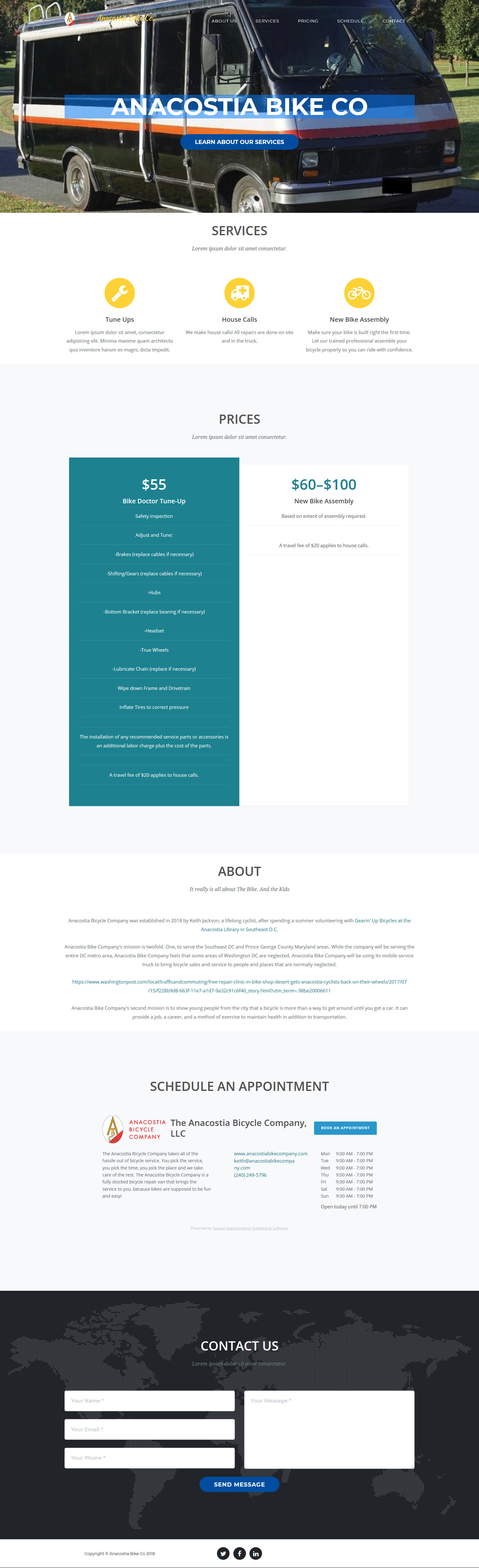 Anacostia Bike Company page