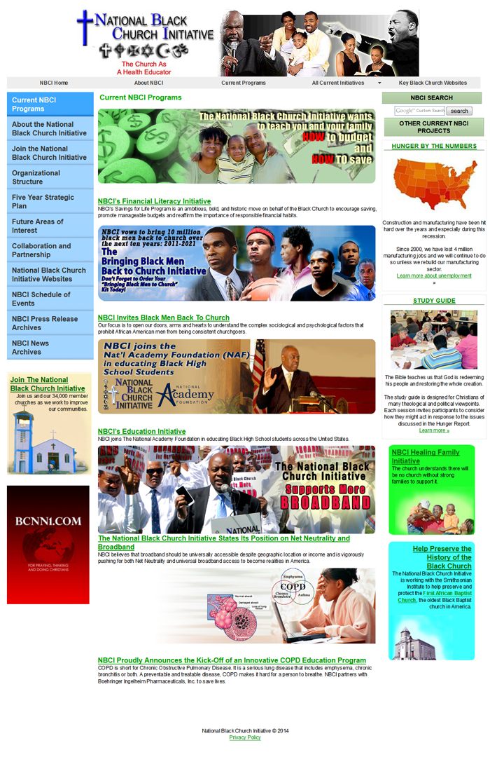 National Black Church Initiative Current Projects