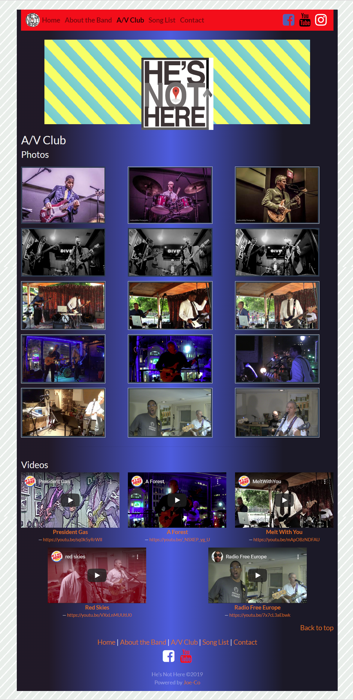 He's Not Here Band videos and photography