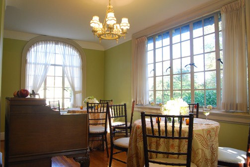 Breakfast nook at the Parks House near Naval Observatory