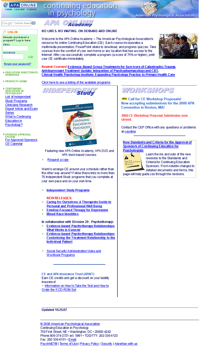 Continuing Education in Psychology