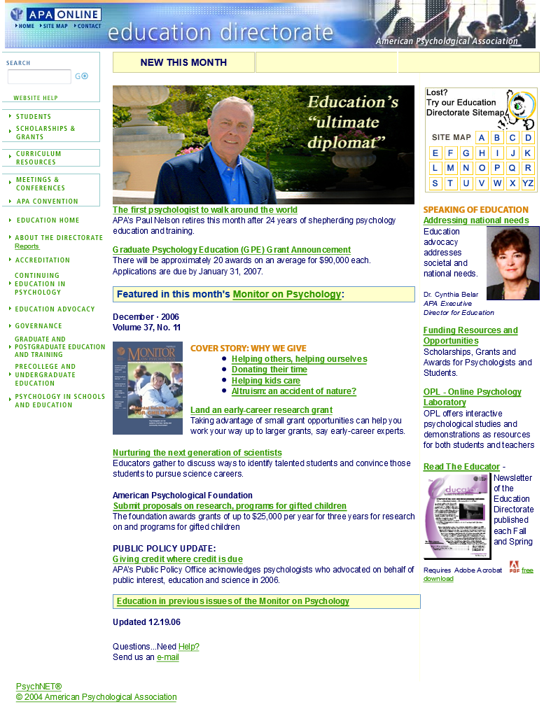 APA Education Directorate Homepage