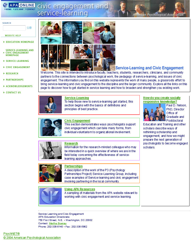 Service Learning and Civic Engagement